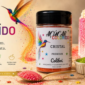 Açúcar Cristal Colorido Colibri Premium 200g