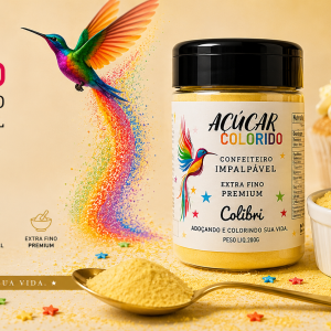 AÇÚCAR DE CONFEITEIRO COLORIDO COLIBRI 200g - (PREMIUM)