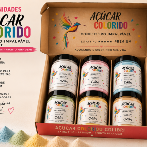 KIT ARCO-ÍRIS AÇÚCAR DE CONFEITEIRO (PREMIUM)