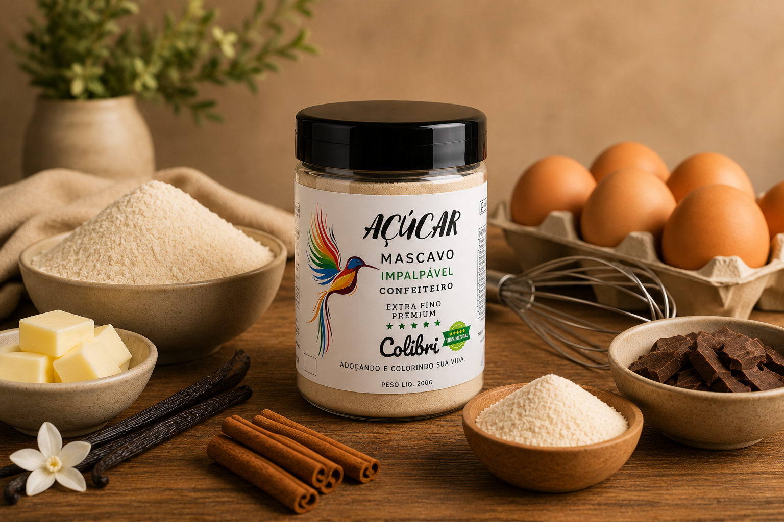 Açúcar Mascavo de Confeiteiro Impalpável Colibri 200g - Imagem 6